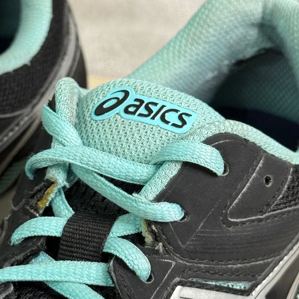 Asics Gel-Contend 3 Womens Running Shoes Black Aqua‎ Silver T5F9N Size 8.5